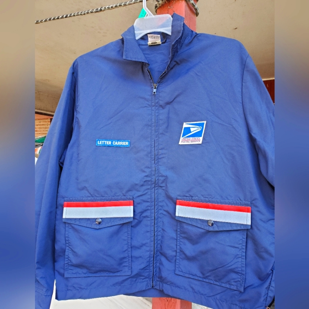 USPS Letter Carrier Uniform Coat Jacket Zippered size Large